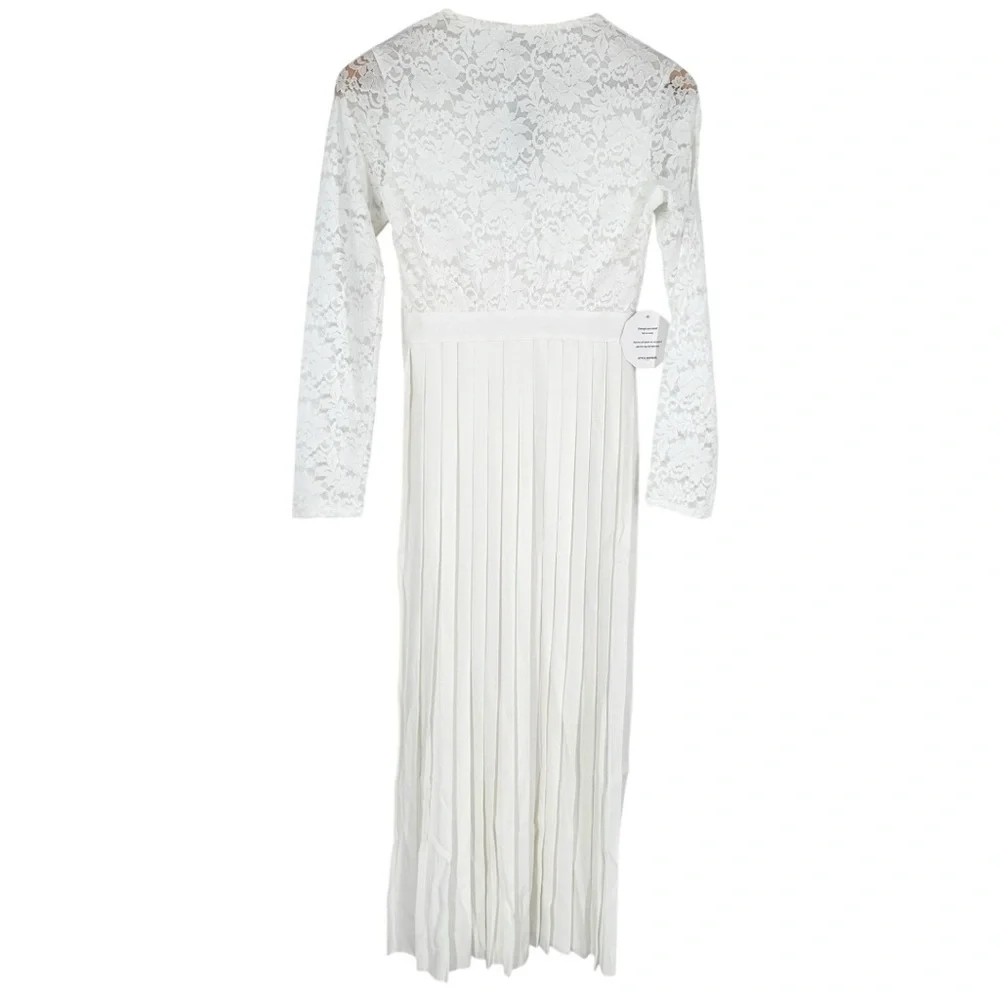 Little Mistress Lacing Down the Aisle Midaxi Dress size US 4 Long Sleeves Modest - Picture 10 of 16